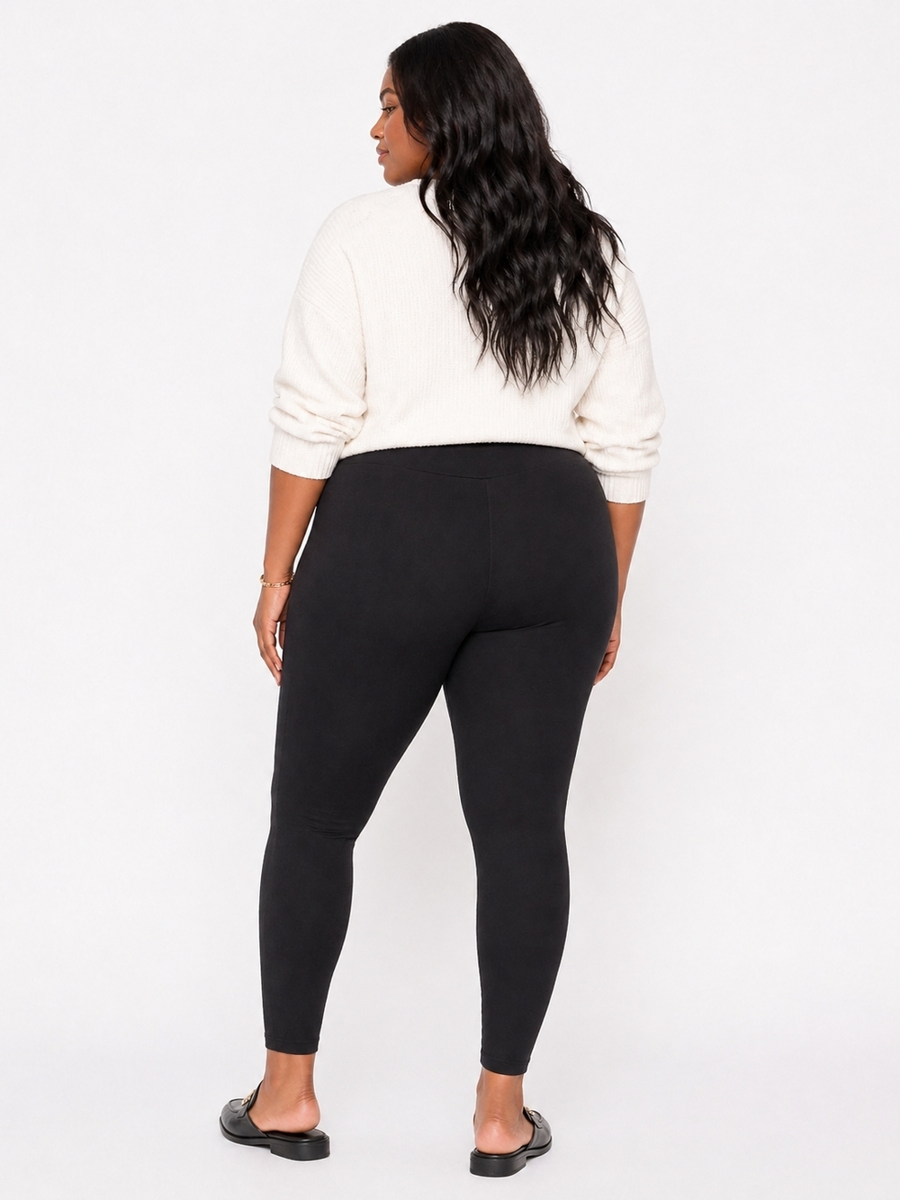 ASOS Plus Size Black Stretch Leggings Size 22 - Picture 2 of 5